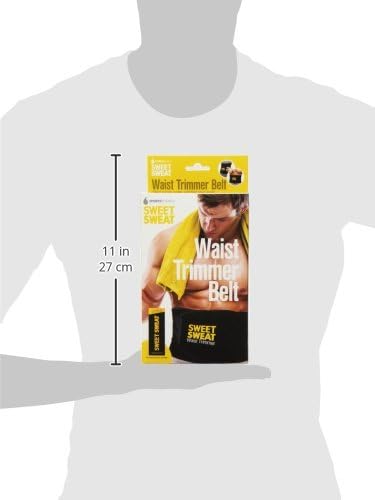 Sports Research Sweet Sweat Premium Waist Trimmer (Yellow Logo) for Men & Women. Includes Free Sample of Sweet Sweat Gel!