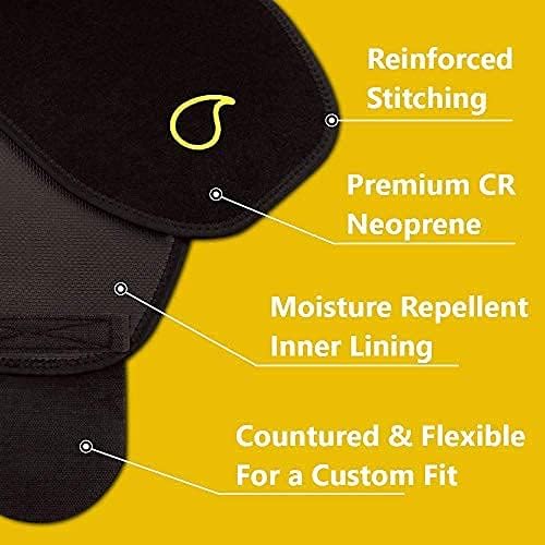 Sports Research Sweet Sweat Premium Waist Trimmer (Yellow Logo) for Men & Women. Includes Free Sample of Sweet Sweat Gel!