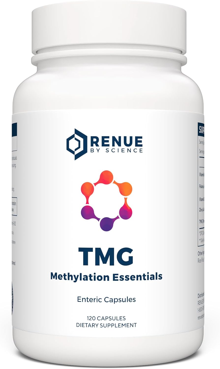 RENUE By Science TMG Methylation Essentials (TMG, Zinc, Folate, B12, B6) - 120 Capsules