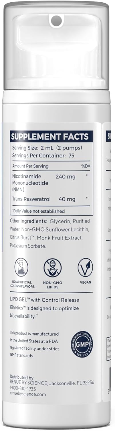 RENUE By Science NMN w/Resveratrol (Liposomal Gel) 150 mL