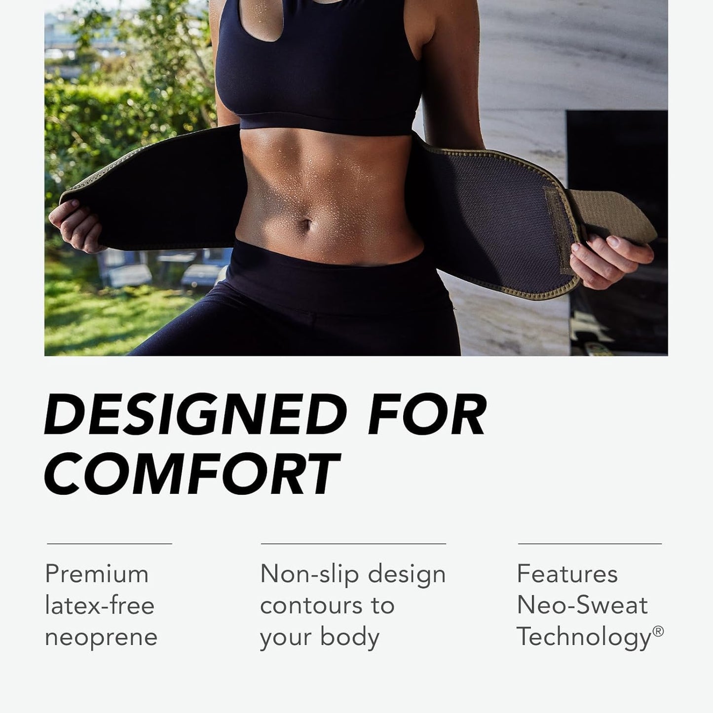Sweet Sweat Waist Trimmer By Sports Research ~ Includes Free Sample of Sweet Sweat Gel!