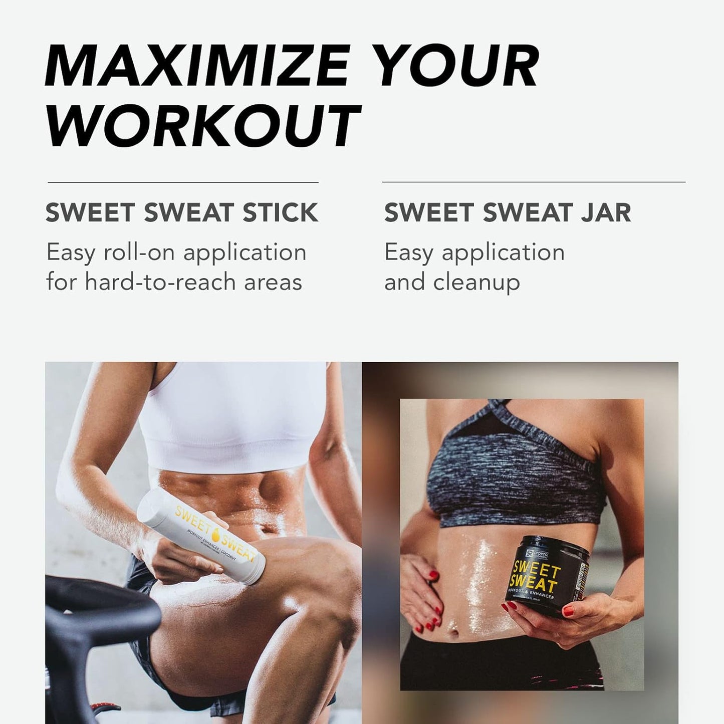 Sweet Sweat Workout Enhancer Roll-On Gel Stick - Citrus Mint - Makes You Sweat Harder and Faster, Use with Sweet Sweat Waist Trimmer
