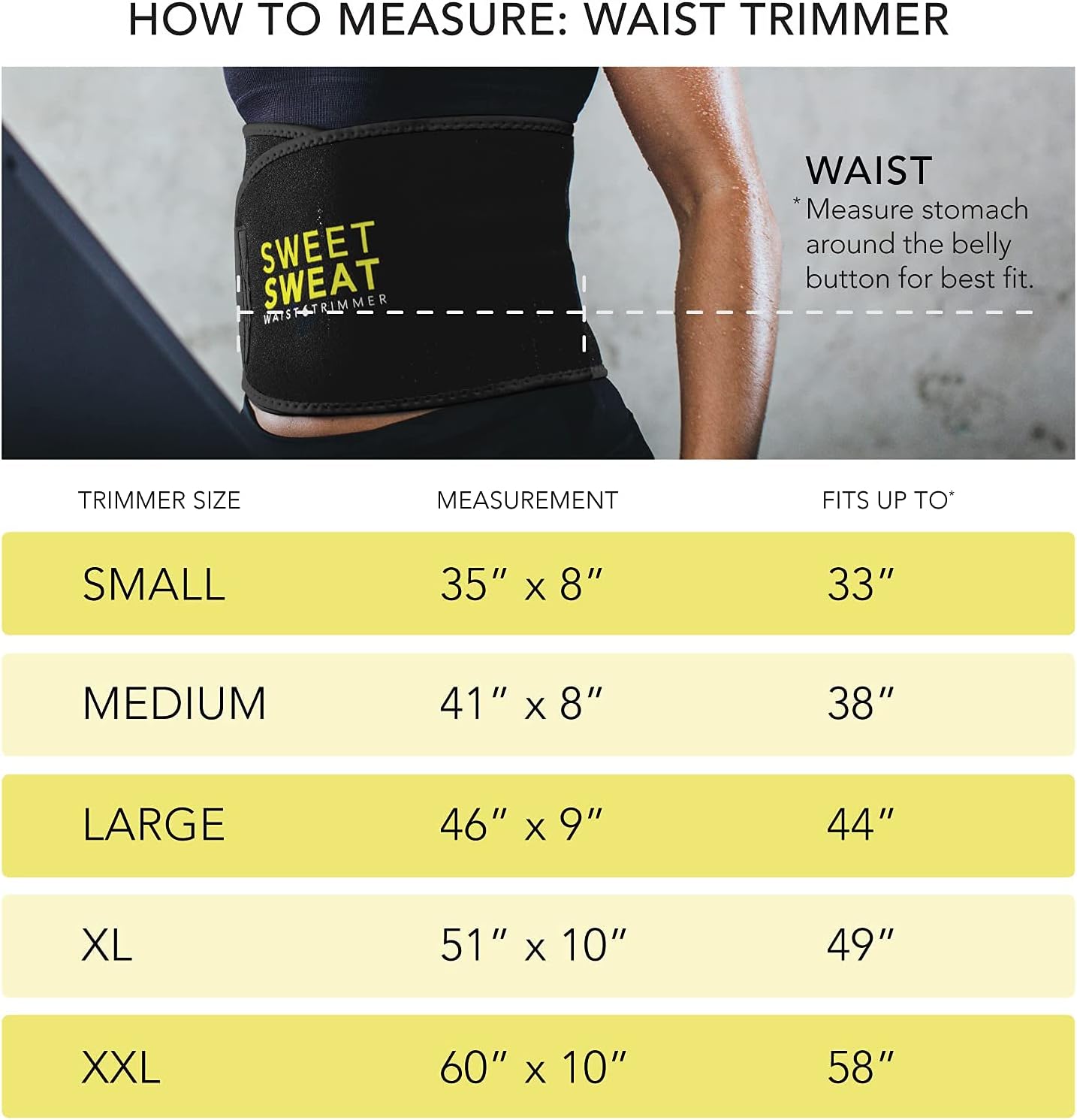 Sports Research Sweet Sweat Premium Waist Trimmer (Yellow Logo) for Men & Women. Includes Free Sample of Sweet Sweat Gel!