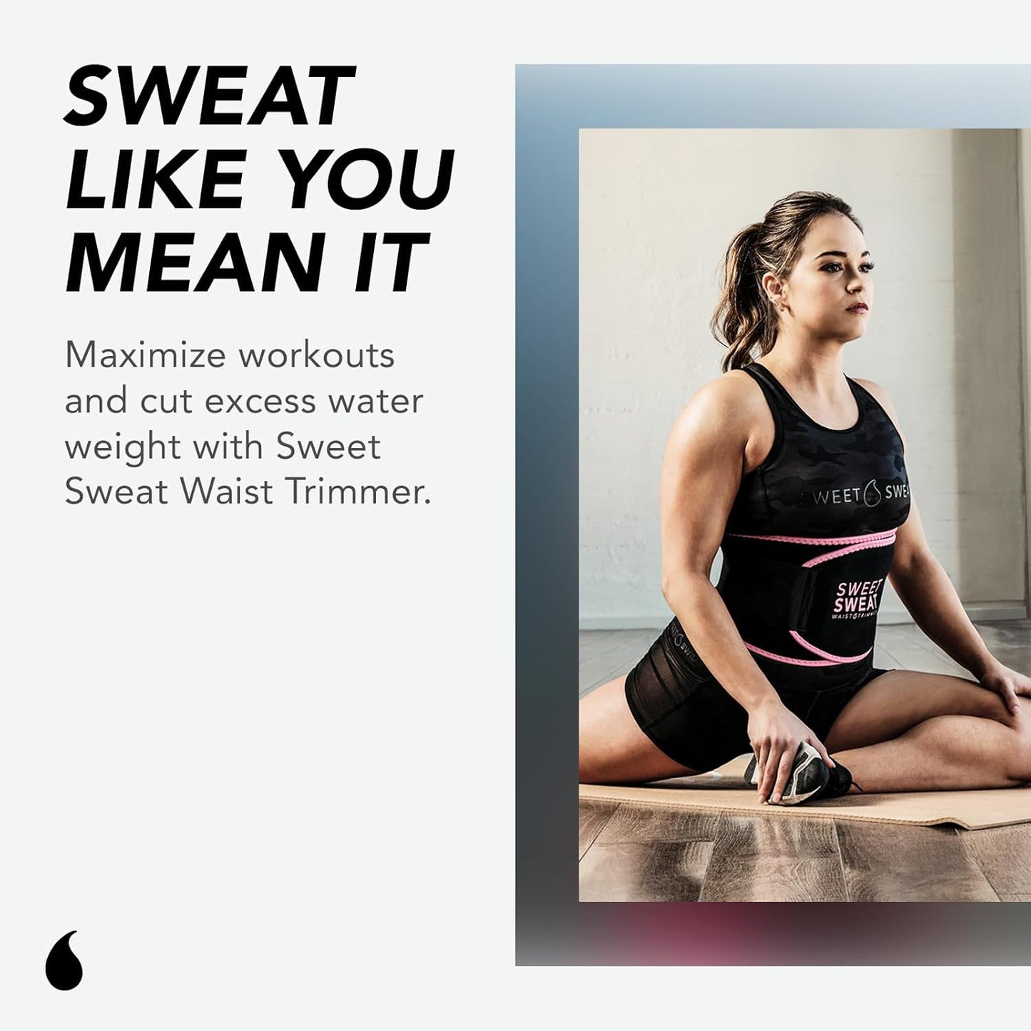 Sports Research Sweet Sweat Premium Waist Trimmer (Yellow Logo) for Men & Women. Includes Free Sample of Sweet Sweat Gel!