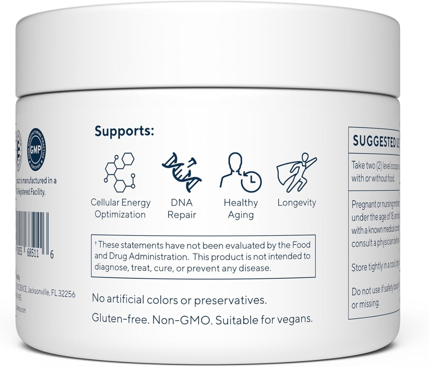 Renue By Science Nicotinamide Riboside Powder, 1000mg NAD Precursor, High Potency NR Sublingual Citrus Burst Flavor for Cellular Health, Rejuvenation, Neuroprotection, and Longevity, 60 Servings