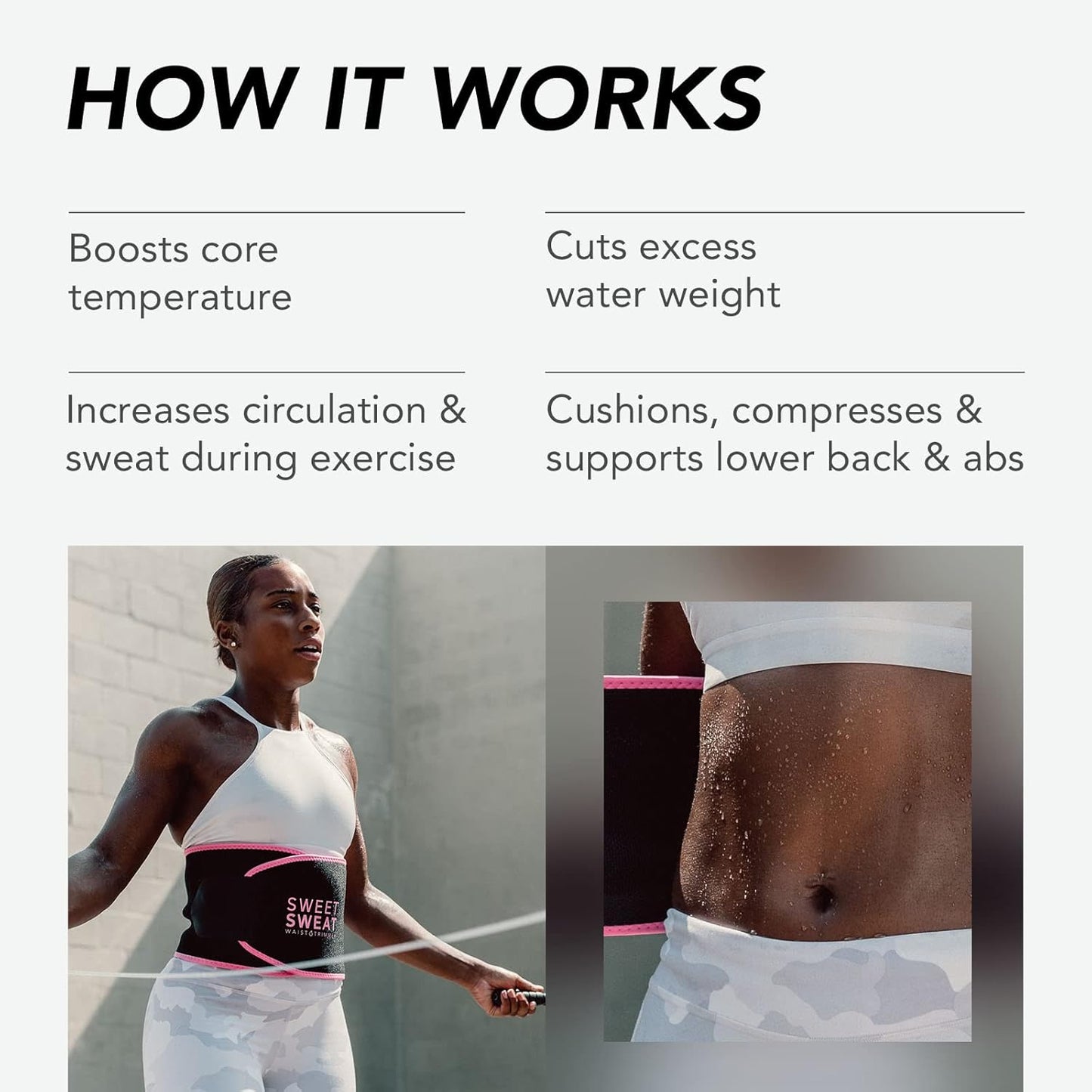Sweet Sweat Waist Trimmer By Sports Research ~ Includes Free Sample of Sweet Sweat Gel!