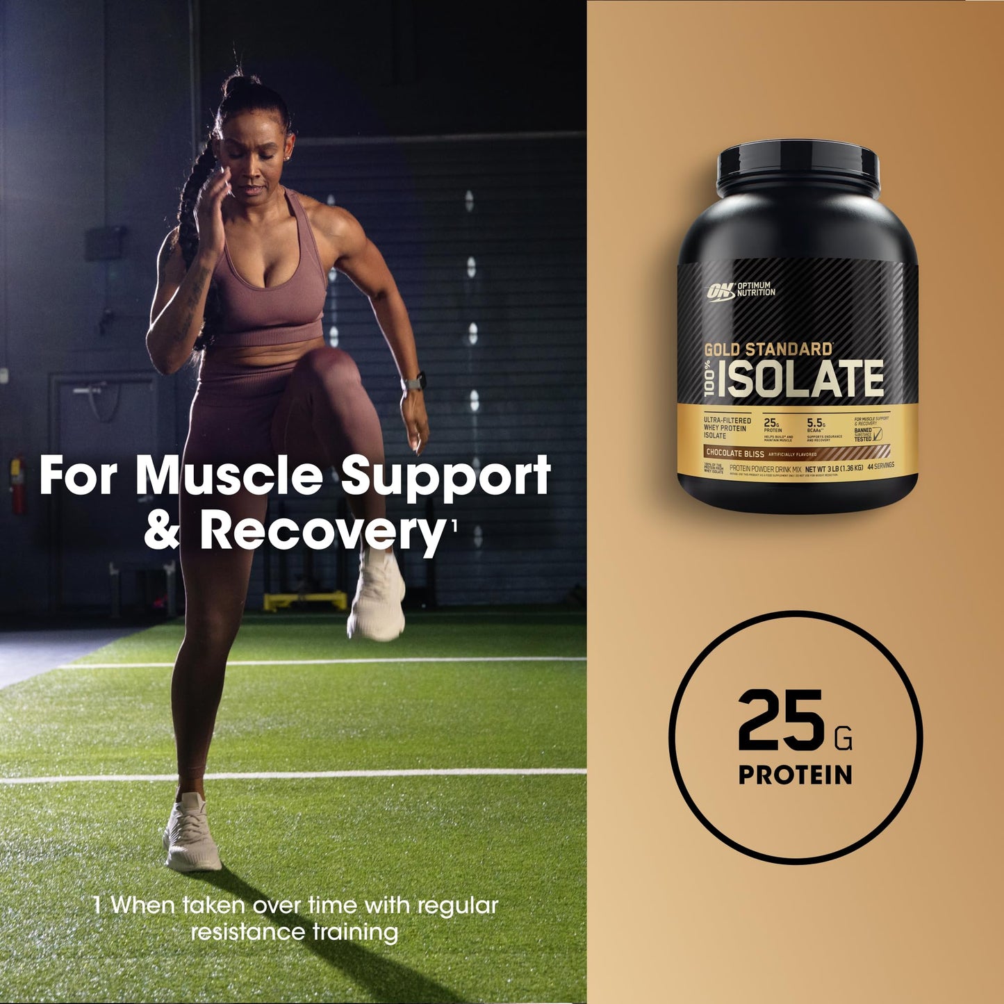 OPTIMUM NUTRITION Gold Standard 100% Isolate Protein Powder, Vanilla Flavour, 2.28kg