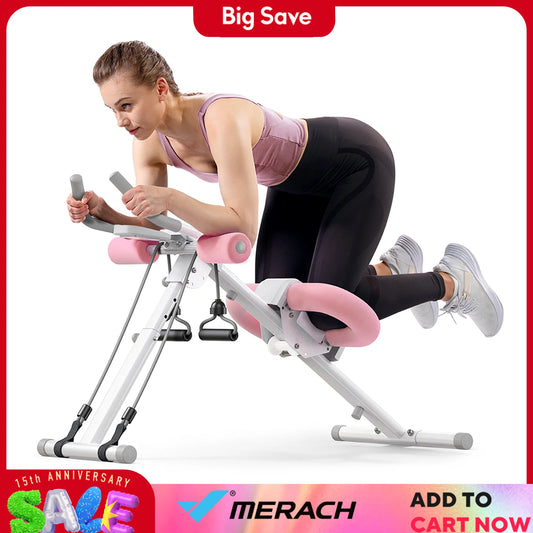 MERACH Pink Abdominal Trainer Adjustable & Foldable