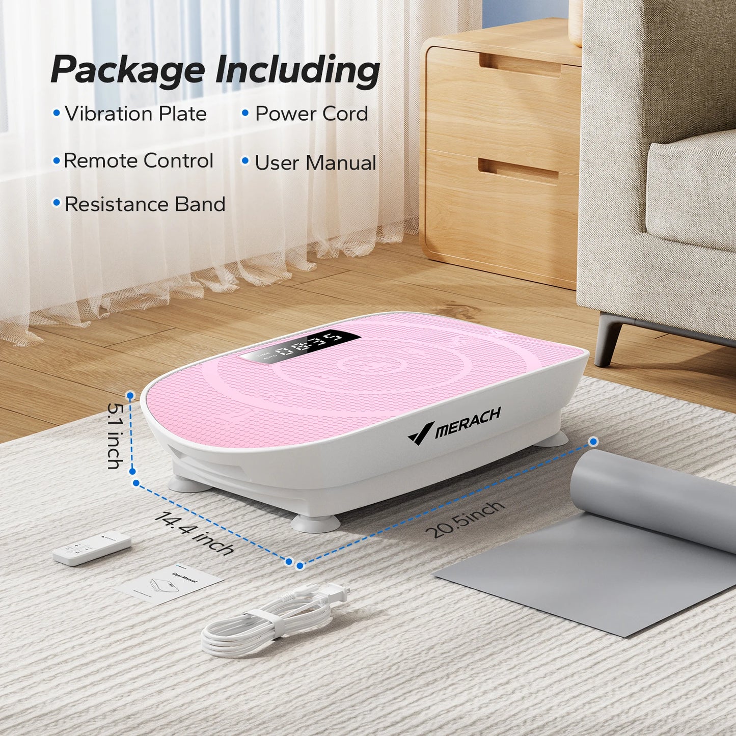 MERACH Vibration Plate Exercise Machine Whole Body Workout Power Vibrate Fitness Platform Vibration Plate Weight Loss & Shaping