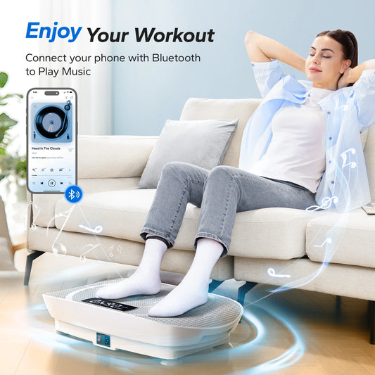MERACH Vibration Plate Exercise Machine Whole Body Workout Power Vibrate Fitness Platform Vibration Plate Weight Loss & Shaping