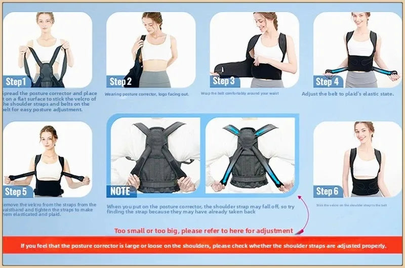 Adjustable Back Brace For Posture Correction