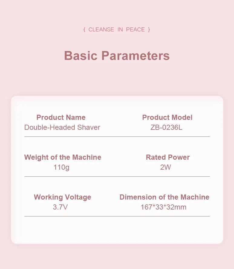 Dual Head Bikini Hair Trimmer For Women