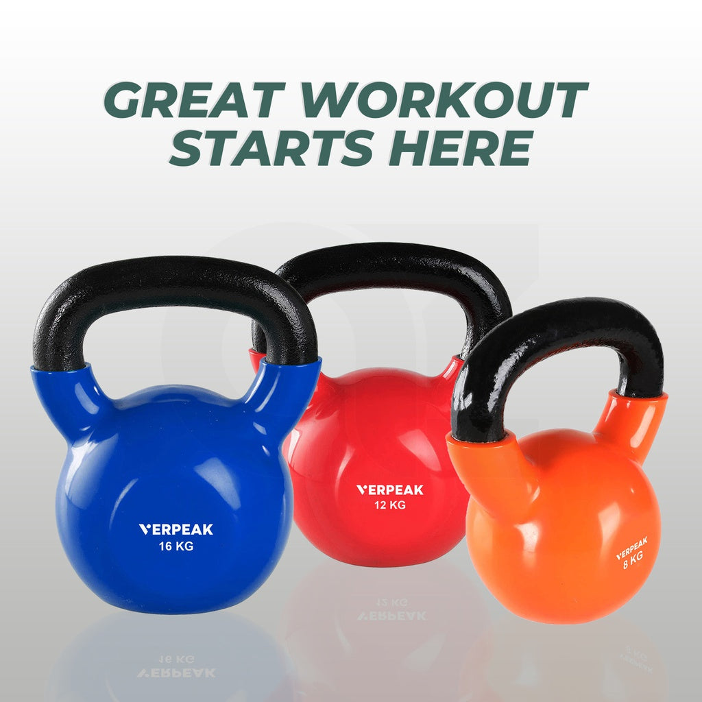 Verpeak Vinyl Kettlebell 8kg Orange