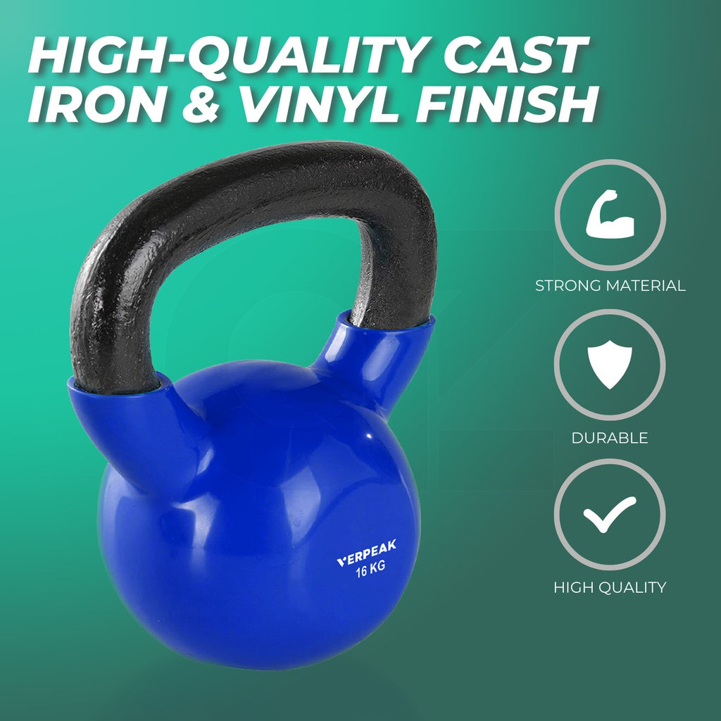 Verpeak Vinyl Kettlebell 8kg Orange