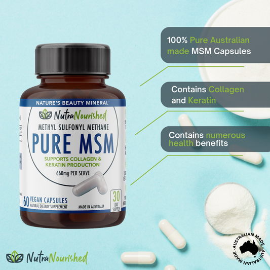 Pure MSM Capsules - Methyl Sulfonyl Methane - (660mg), 60 Vegan Capsules/1 Month - alternate view