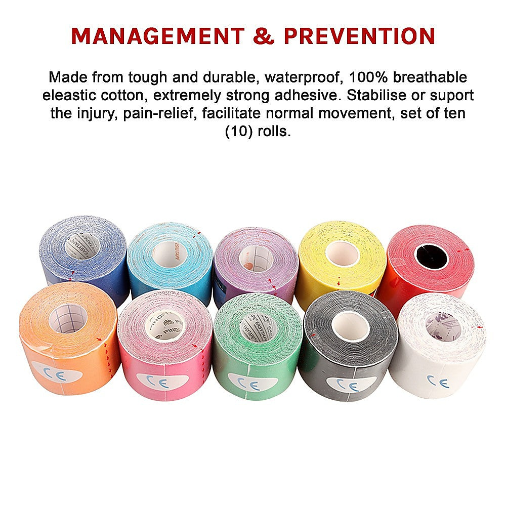 10x 5Mx5CM of Waterproof Sports Tape