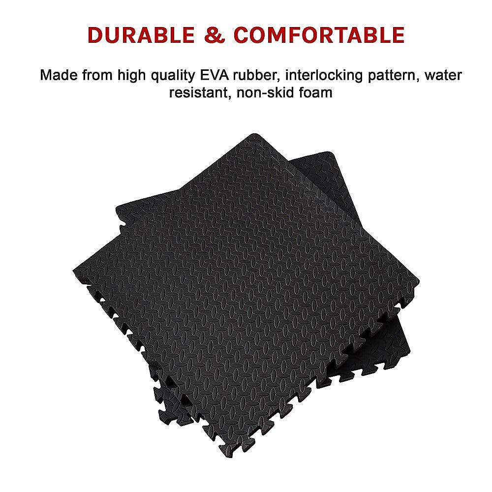 12 Tiles EVA Rubber Foam Gym Mat Flooring 60cm x 60cm 2.5cm