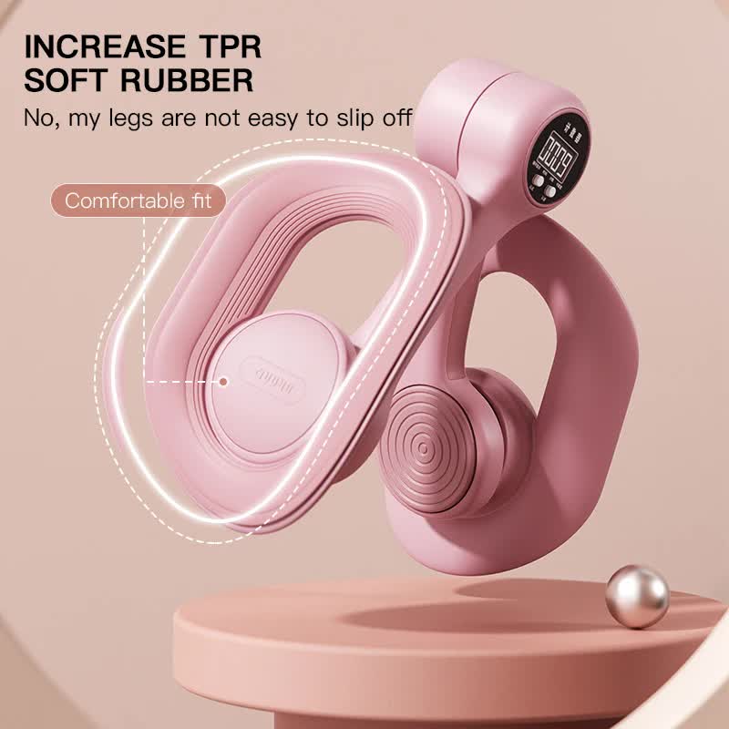 Thigh Master: Pink Adjustable Pelvic Floor Muscle Trainer with Smart Counter. Postpartum Recovery Tool