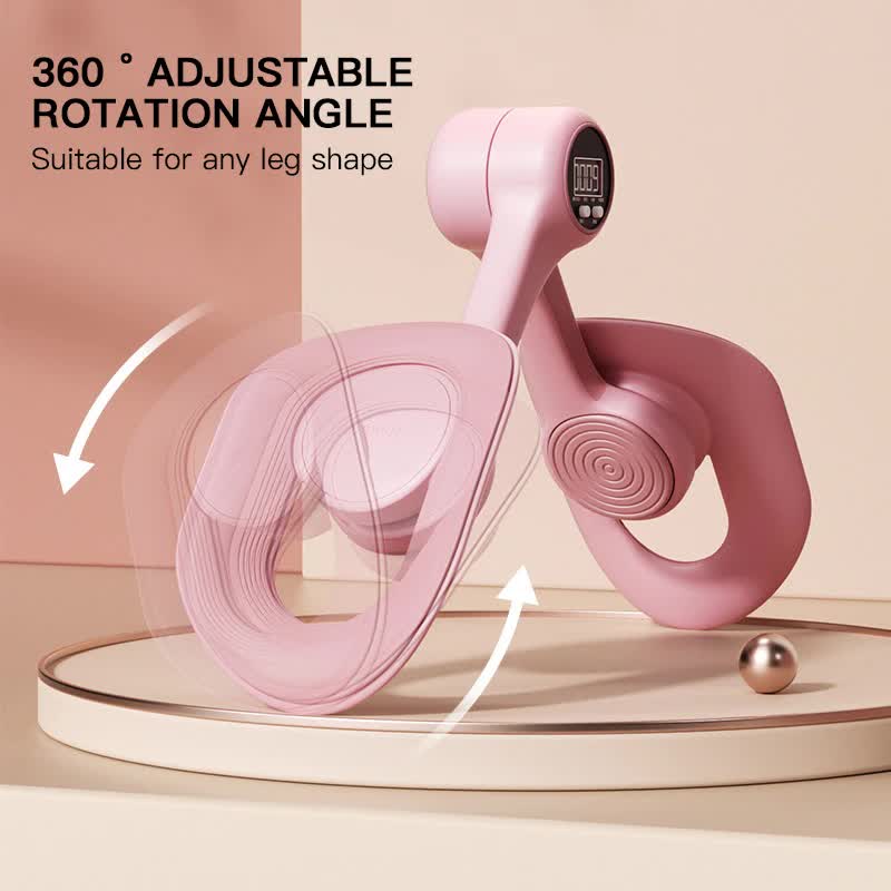 Thigh Master: Pink Adjustable Pelvic Floor Muscle Trainer with Smart Counter. Postpartum Recovery Tool