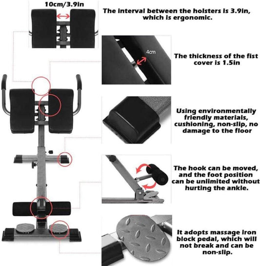 Foldable Roman Chair Back Hyperextension Machine