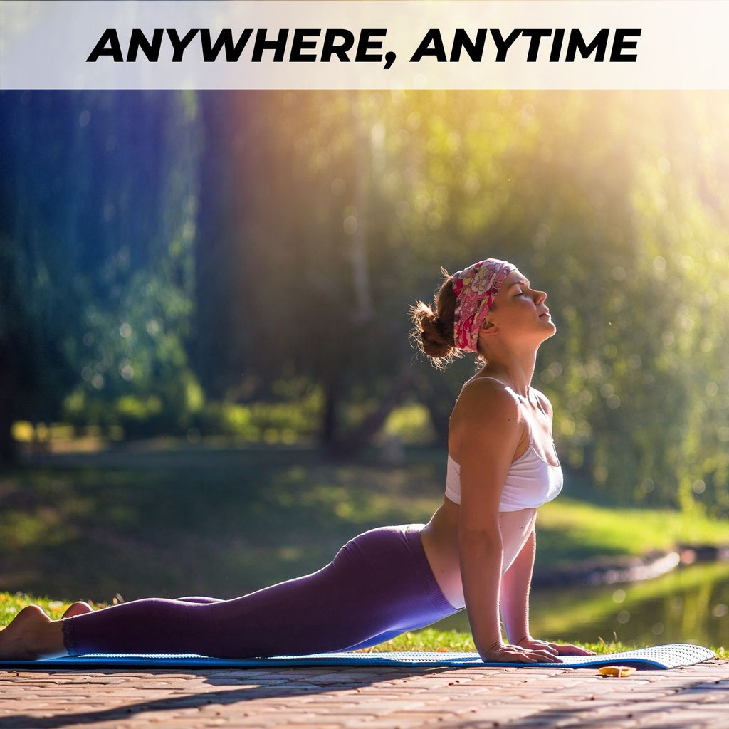 VERPEAK TPE Yoga Mat Dual Color (Lime) with Yoga Bag and Strap -