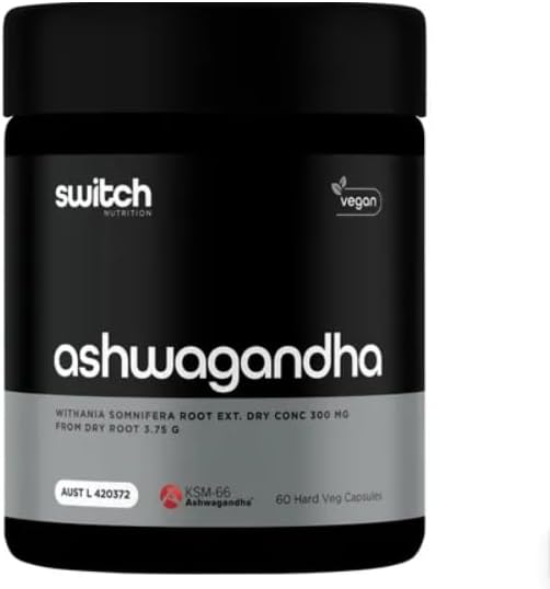 Switch Nutrition Ashwagandha Capsules, 60 Count