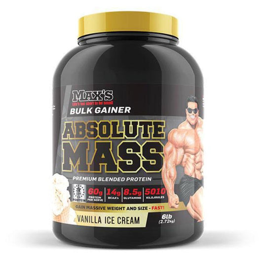 Max's Absolute Mass - Bulk Gainer Vanilla Ice Cream 6lb