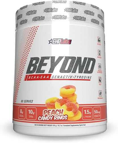 EHP Labs Beyond BCAA + EAA - 10g of Essential Amino Acids, Assists with Muscle Endurance, Recovery & Fatigue (Kiwi Strawberry)