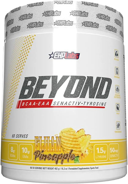 EHP Labs Beyond BCAA + EAA - 10g of Essential Amino Acids, Assists with Muscle Endurance, Recovery & Fatigue (Kiwi Strawberry)