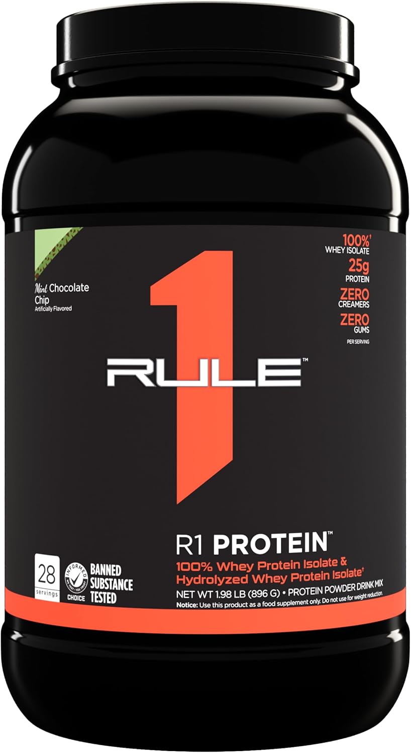 Rule1 R1 100% Whey Protein Isolate and Hydrolysate Protein Powder 1.98 lb, Vanilla Butter Cake (30 Servings) - alternate view