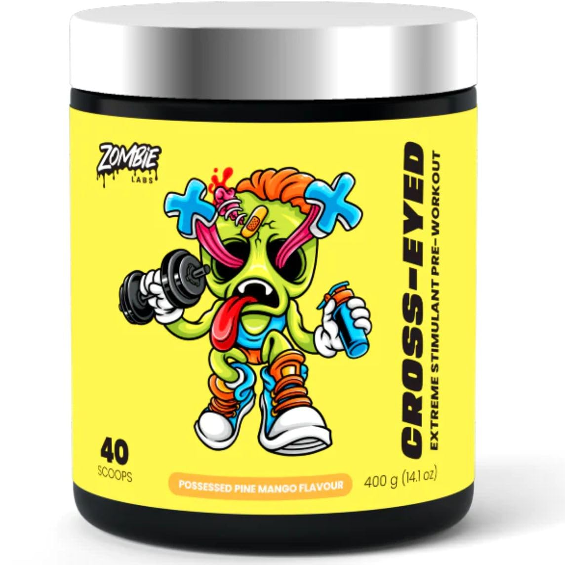 Zombie Labs Cross-Eyed Extreme Stimulant Pre-Workout 40 Serves Pine Mango