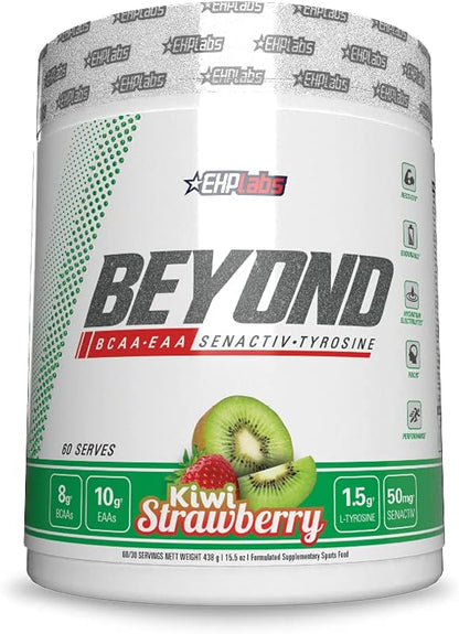 EHP Labs Beyond BCAA + EAA - 10g of Essential Amino Acids, Assists with Muscle Endurance, Recovery & Fatigue (Kiwi Strawberry)