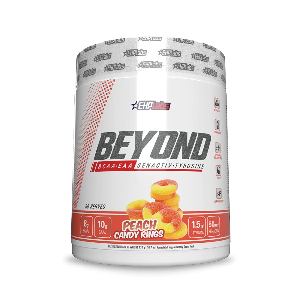 EHP Labs Beyond BCAA + EAA - 10g of Essential Amino Acids, Assists with Muscle Endurance, Recovery & Fatigue (Kiwi Strawberry)