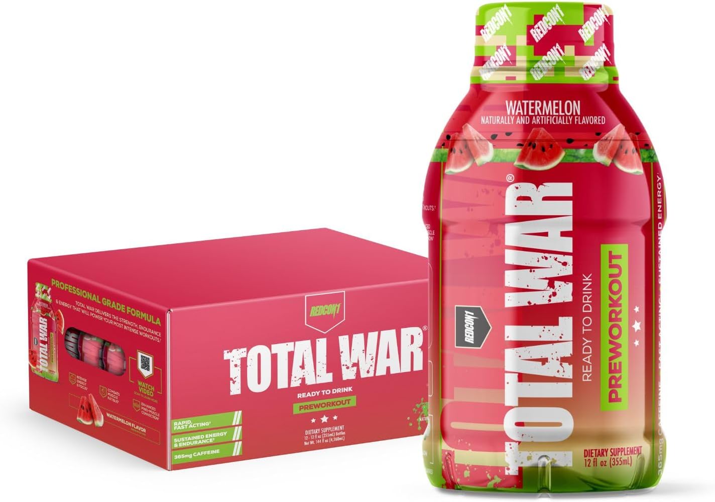 Redcon1 Total War Tigers Blood Pre-Workout Ready to Drink 355 ml (Pack of 12) - alternate view