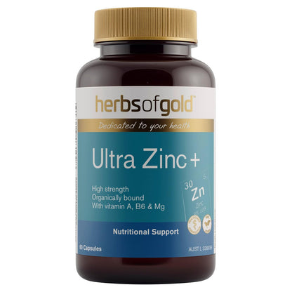 Herbs of Gold Ultra Zinc+ 60 Capsules