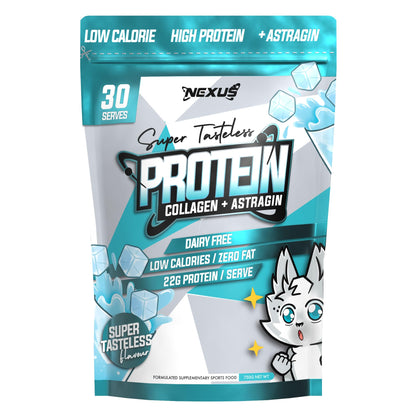 Nexus Protein Water Powder, Fantasy Orange Collagen Protein Drink, Dairy-Free, Gluten-Free, Zero Fat, Low Calories, 22g of Protein (per serving), Astragin, Root Extracts, Potassium, 750g (30 Servings)