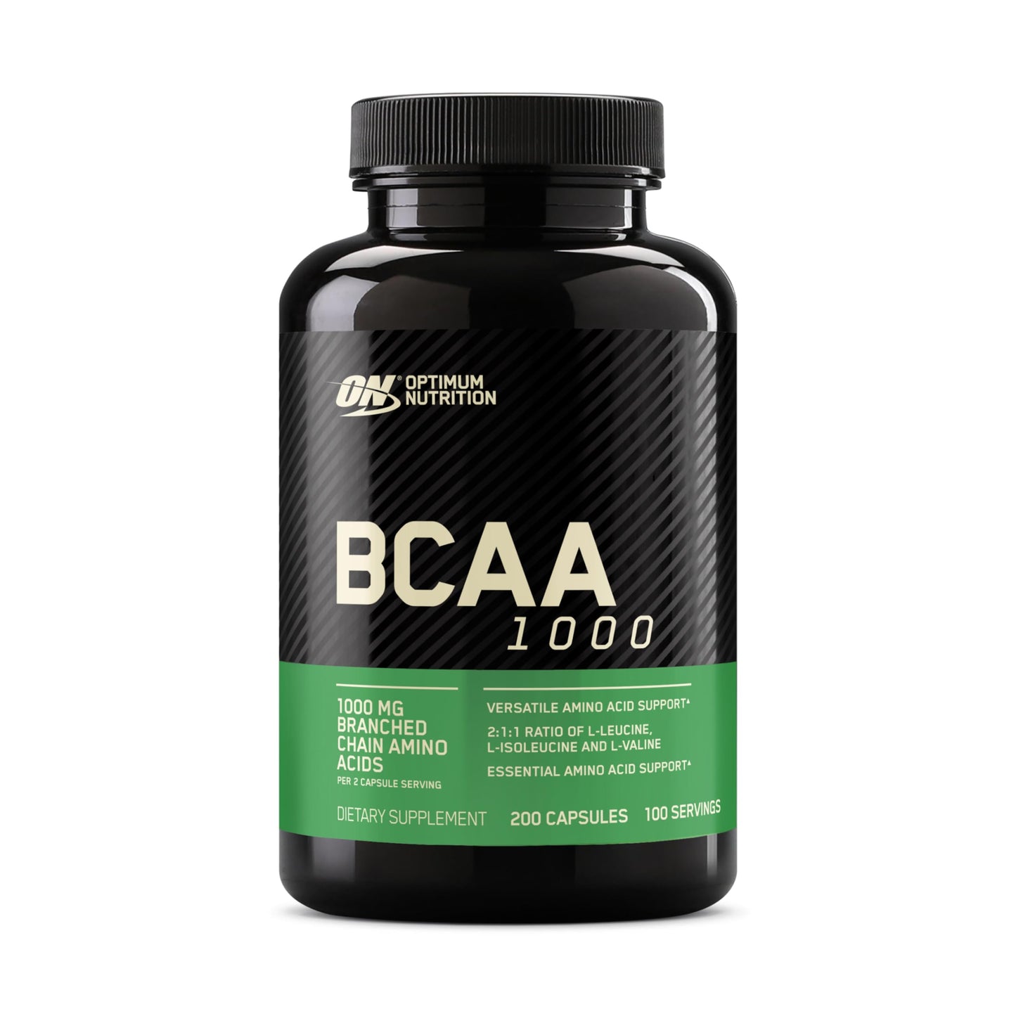 Optimum Nutrition BCAA Capsules, 1g, 200 Count