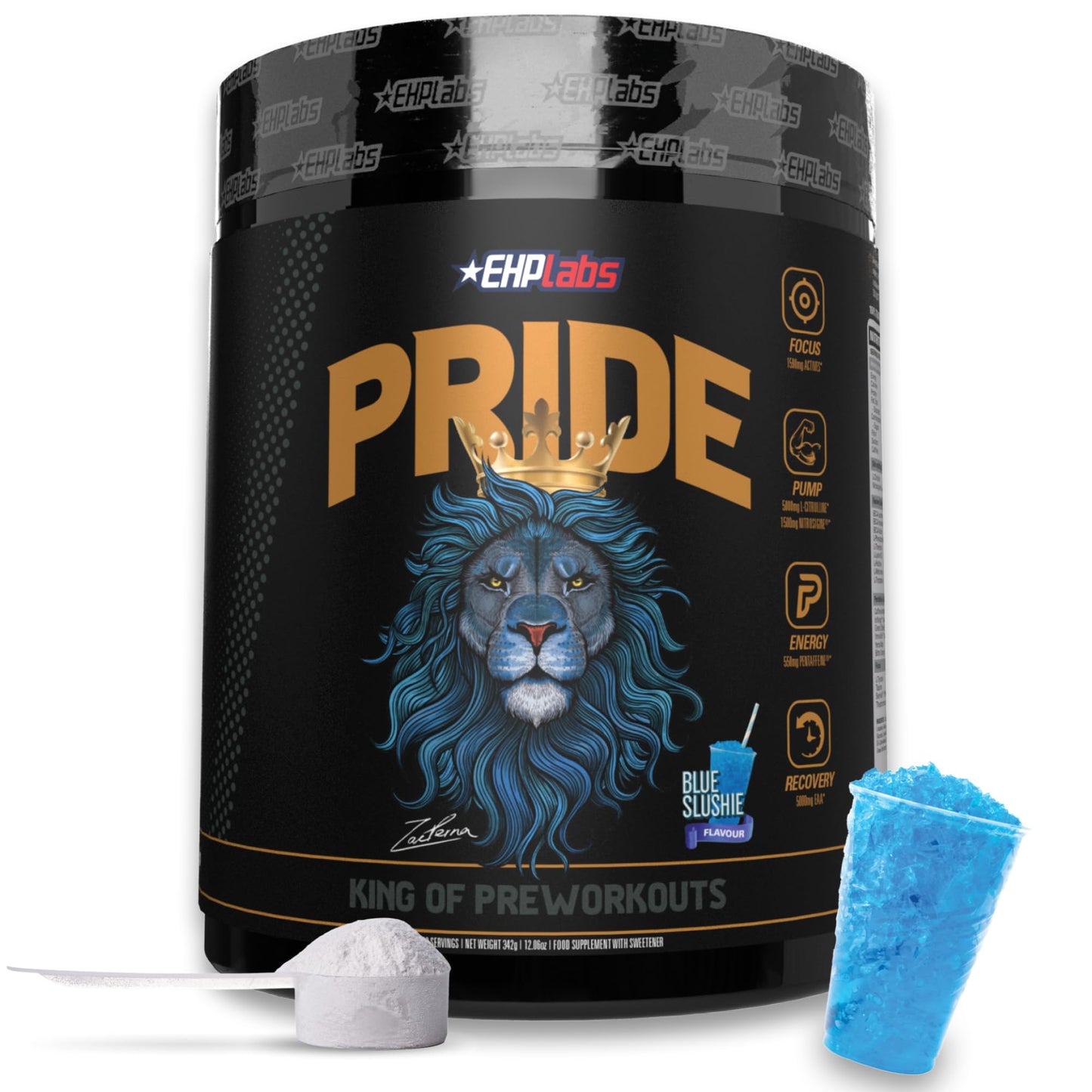 EHPlabs PRIDE Pre Workout Supplement Powder - Full Strength Pre-Workout Energy Supplement, Sharp Focus, Epic Pumps & Faster Recovery - Sour Green Apple (40 Servings)