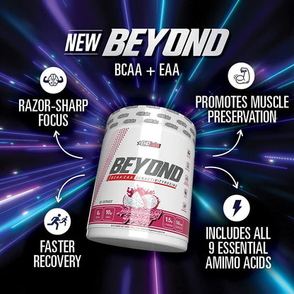 EHP Labs Beyond BCAA + EAA - 10g of Essential Amino Acids, Assists with Muscle Endurance, Recovery & Fatigue (Kiwi Strawberry)