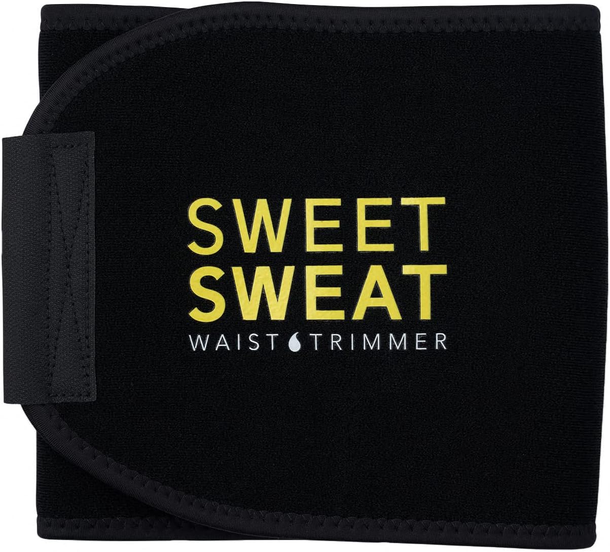 Sports Research Sweet Sweat Premium Waist Trimmer (Yellow Logo) for Men & Women. Includes Free Sample of Sweet Sweat Gel! - alternate view