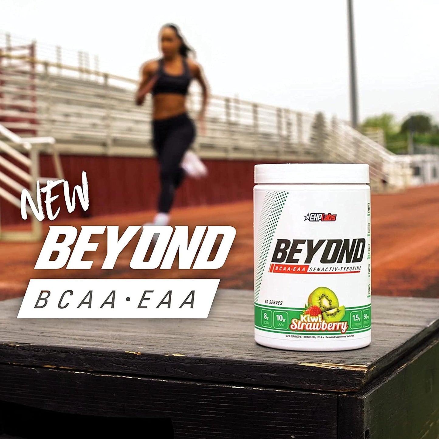 EHP Labs Beyond BCAA + EAA - 10g of Essential Amino Acids, Assists with Muscle Endurance, Recovery & Fatigue (Kiwi Strawberry)