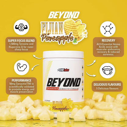 EHP Labs Beyond BCAA + EAA - 10g of Essential Amino Acids, Assists with Muscle Endurance, Recovery & Fatigue (Kiwi Strawberry)