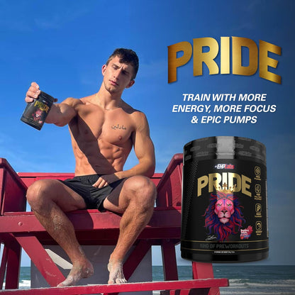 EHPlabs PRIDE Pre Workout Supplement Powder - Full Strength Pre-Workout Energy Supplement, Sharp Focus, Epic Pumps & Faster Recovery - Sour Green Apple (40 Servings)