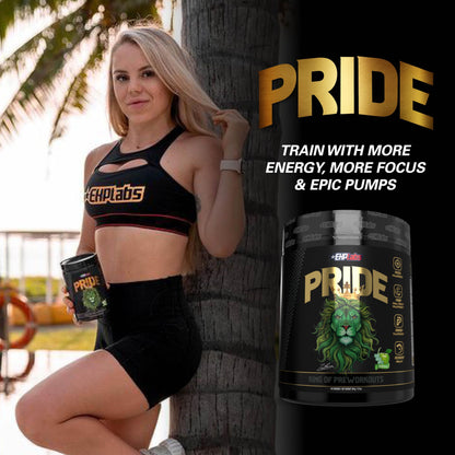 EHPlabs PRIDE Pre Workout Supplement Powder - Full Strength Pre-Workout Energy Supplement, Sharp Focus, Epic Pumps & Faster Recovery - Sour Green Apple (40 Servings)