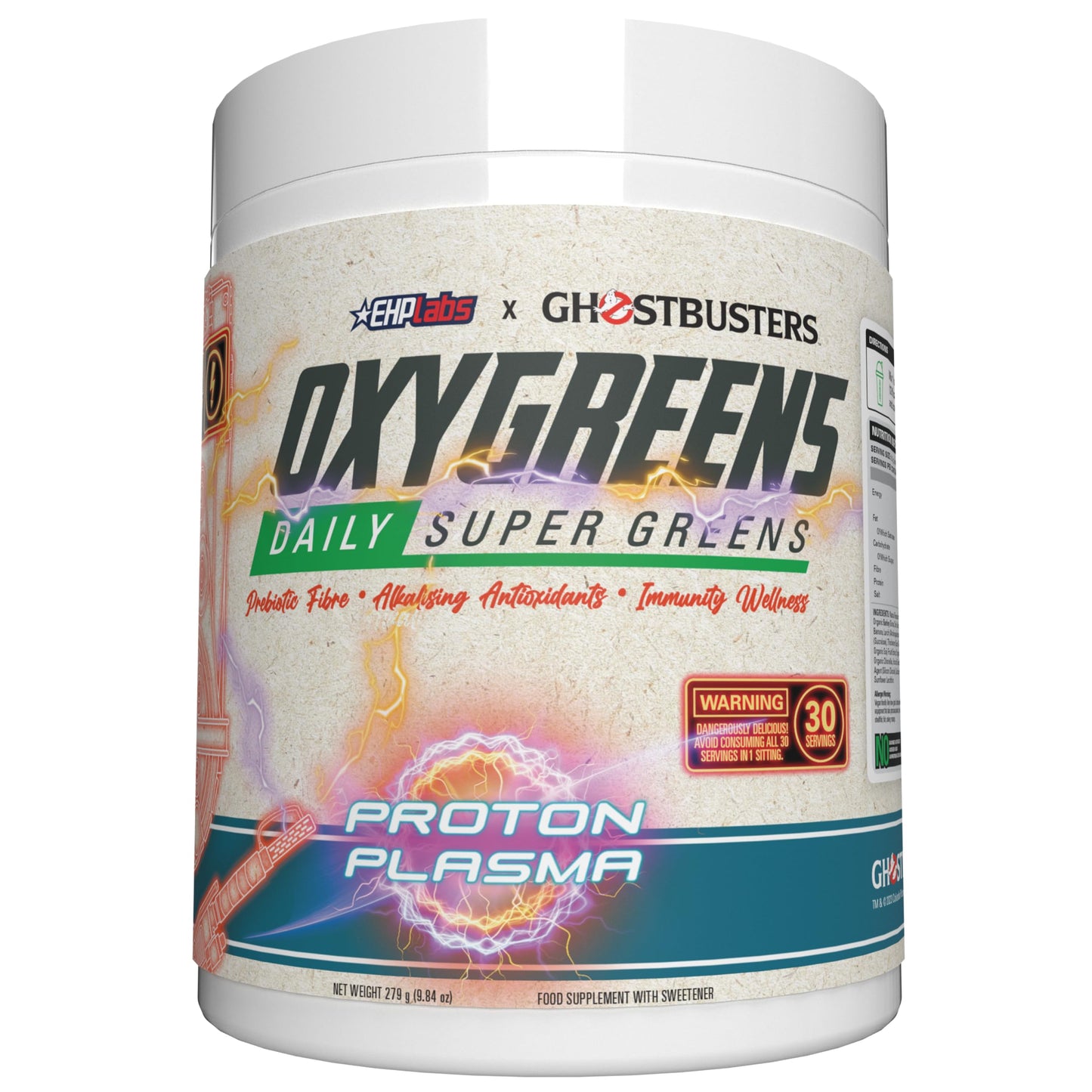 EHP Labs OxyGreens Daily Super Greens Powder - Green Superfood, Spirulina Herbal Supplement with Prebiotic Fibre, Alkalizing Antioxidants & Immunity Wellness, 30 Serves (Forest Berries)