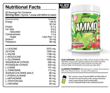 Nexus Ammo EAA/BCAA + Electrolytes (Nexus Ammo EAA/BCAA + Electrolytes [Kiwi Strawberry])