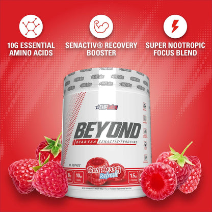 EHP Labs Beyond BCAA + EAA - 10g of Essential Amino Acids, Assists with Muscle Endurance, Recovery & Fatigue (Kiwi Strawberry)