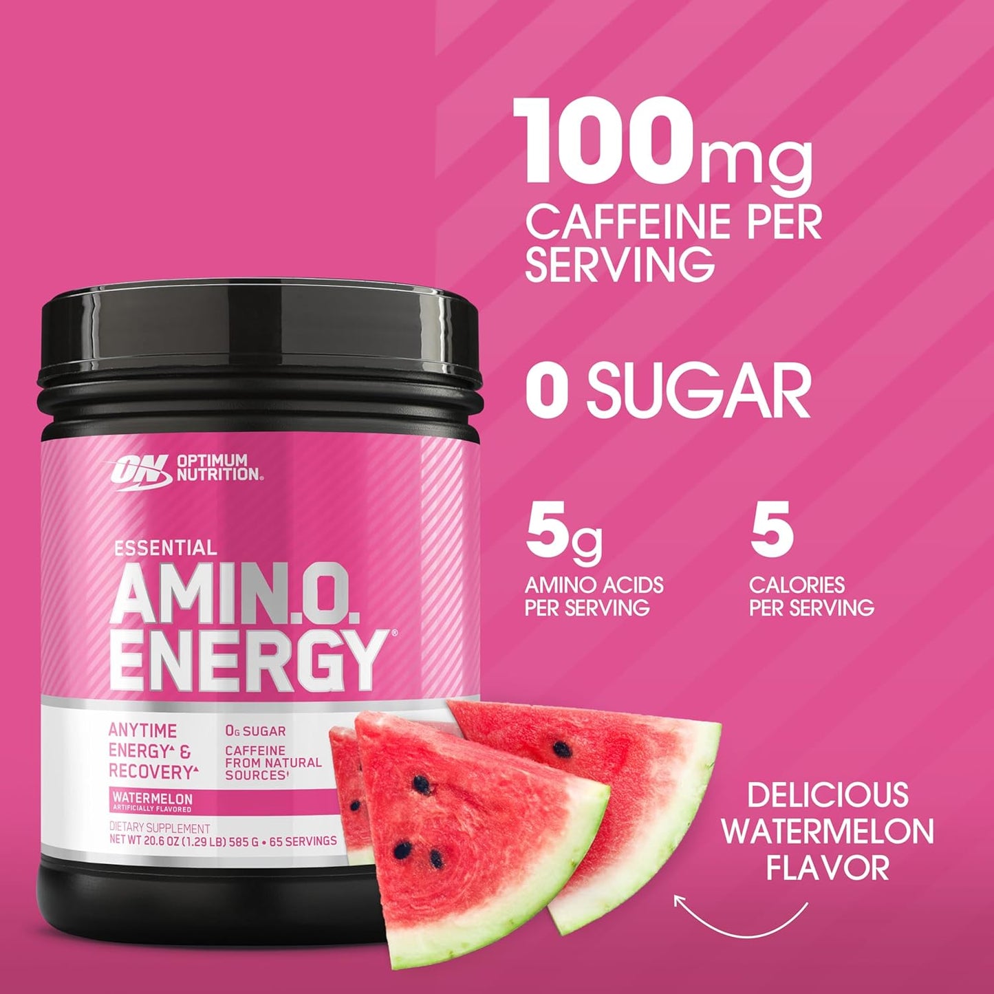 OPTIMUM NUTRITION Amino Energy, Concord Grape, 65 Serves, 585 g