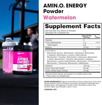 OPTIMUM NUTRITION Amino Energy, Concord Grape, 65 Serves, 585 g