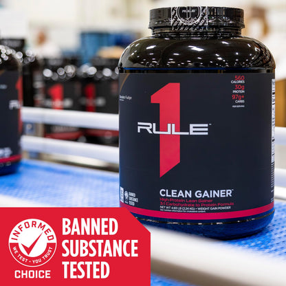 Rule1 R1 Clean Gainer Weight Gain Supplement 4.32 kg, Vanilla Ice Crème (30 Servings)